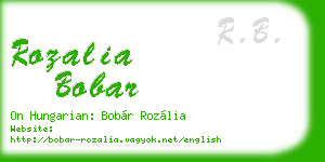 rozalia bobar business card